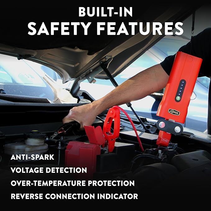 Weego 70: 2500A Self-Use 12V Lithium Car Battery Jump Starter - USA-Engineered Safe Replacement for Jumper Cables - Boat & Car Jumper Starter Portable for All Gas and 5L Diesel Engines (N70)