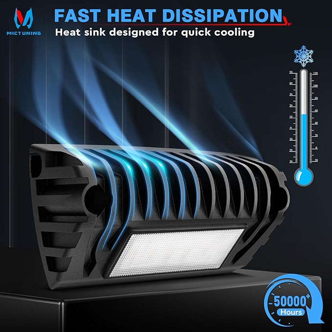 MICTUNING RV Exterior LED Porch Utility Amber/White Light 12V Awning Lights Replacement Lighting for RVs Trailers Campers, 1 Pack