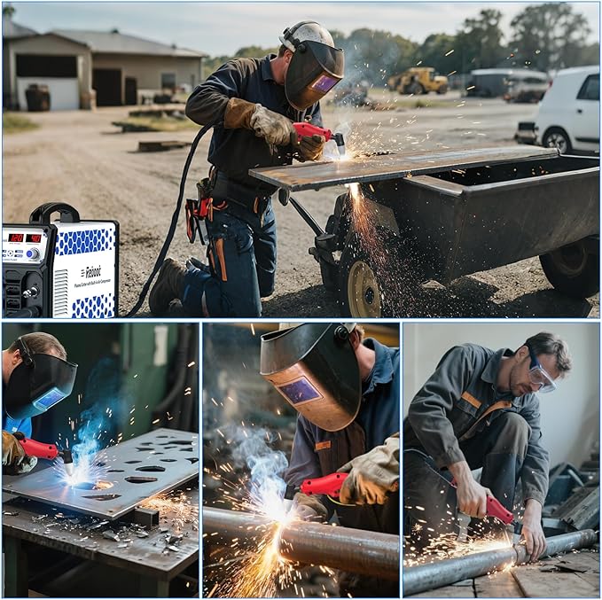 Reboot Plasma Cutter With Built In Air Compressor 40A 120V IGBT Inverter Digital Cutting Machine, 3/8 Inch Clean Cut And 3/5 Inch Max Cut High Frequency