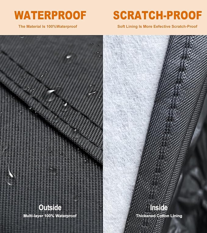 Truck Cover Heavy Duty 100% Waterproof Pickup Truck Cover All Weather Protection Rain UV Full Car Cover Fit Most Regular Cab Short Box Ford F100 Chevy Ram 150 250 Fit Length Up to 210"