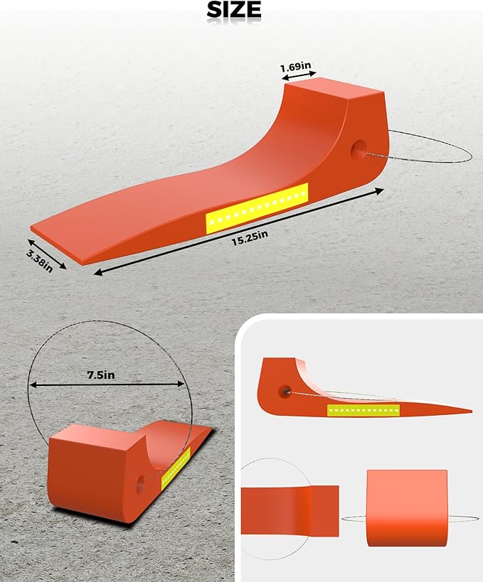 Heavy-Duty Tire Skates for Tow Truck Accessories,4 Pack,4,000 lb Working Load Limit,Orange