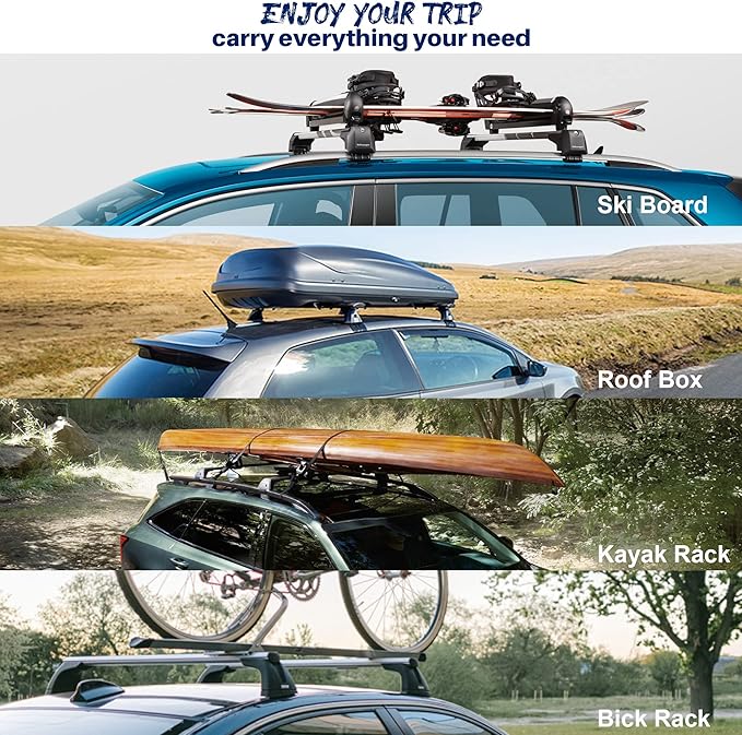 300Lbs Roof Rack Crossbars Compatible with Cadillac XT5 2017 2018 2019 2020 2021 2022 2023 2024 2025, Aluminum Cross Bar for Rooftop Cargo Carrier Luggage Kayak Bicycles Snowboard