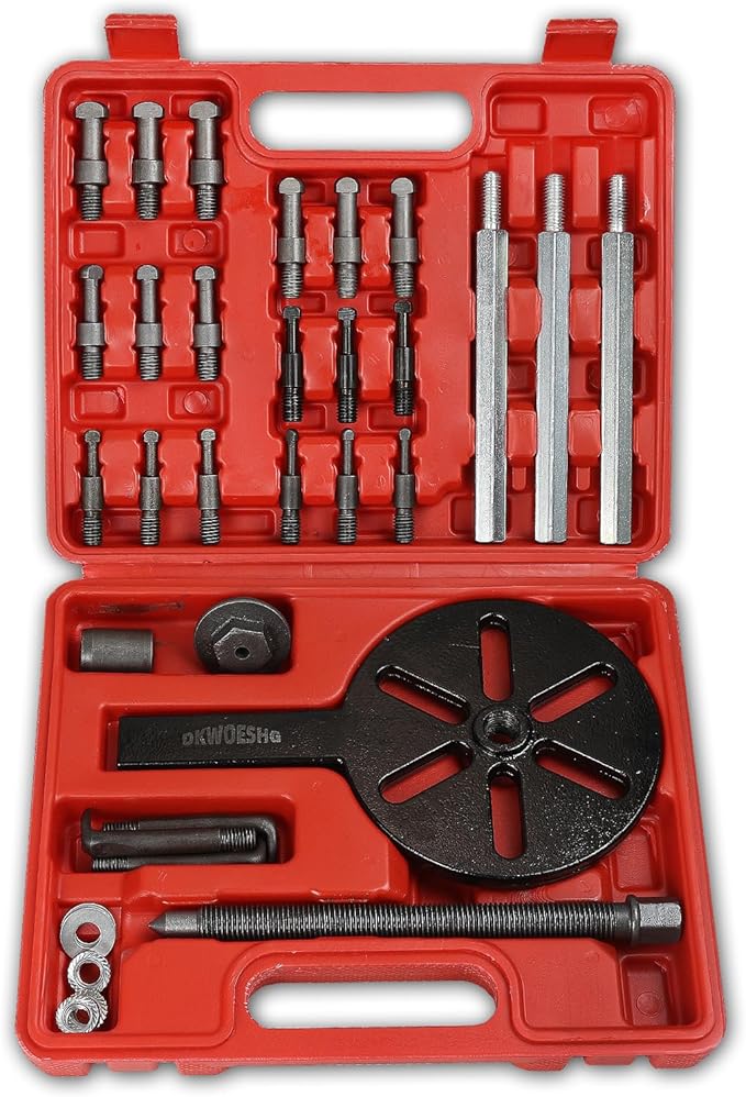 Bearing Puller Kit, Inner Hole 3-Jaw Puller with Curved Hook and Steel Collet Multi-Function Bearing Removal Tool