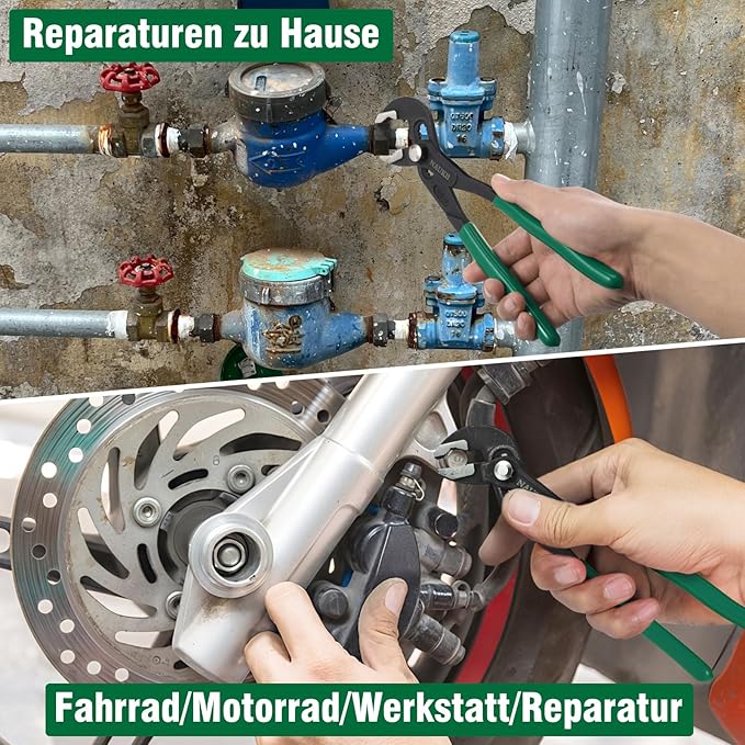 3pcs 8/10/12 inch Groove Joint Pliers Set Comfortable Handle Tongue-and-Groove Pliers for Home Repair Water Pump Pliers with Roll Up Case Adjustable Pliers