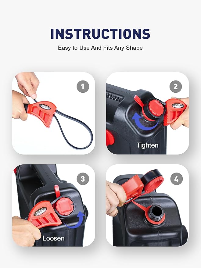 SMART JERRY - Rubber Strap Wrenches | Oil Filter Strap Wrench | Plumbers Wrench for Shower Head Removal | Rubber Belt Wrenches for PVC Pipe | Anti-Scratch & Size Adjustable | 2 Pack