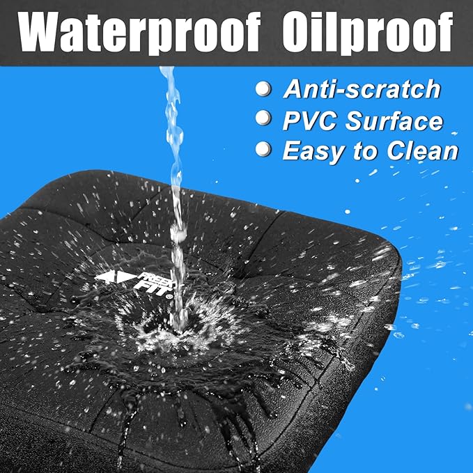 Adjustable Shop Stool,Garage Mechanic Stool Chair,Work Seat for Workshop, Adjustable Height, 360° Swivel Padded Square Seat,Tool Storage, 350 LBS Capacity, Heavy Duty, Blue