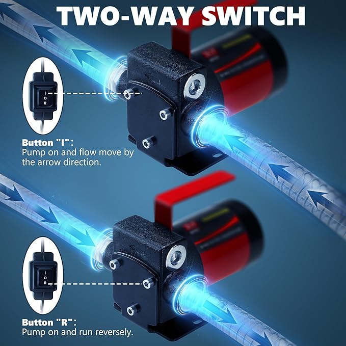 110V AC Gasoline Fuel Pump Kit, Self-priming Fuel Transfer Pump, Reversible Pumping, Overheat Protection, Explosion-proof, Suitable for Gasoline, Diesel, Mineral Oil, Kerosene