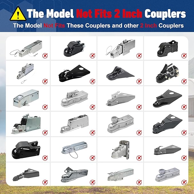 2025 Upgraded Trailer Hitch Locks Fits 2-5/16 Inch Coupler, Heavy Duty Trailer Lock, Anti-Theft Trailer Coupler Lock for RV, Boat, Pickup (Blue)