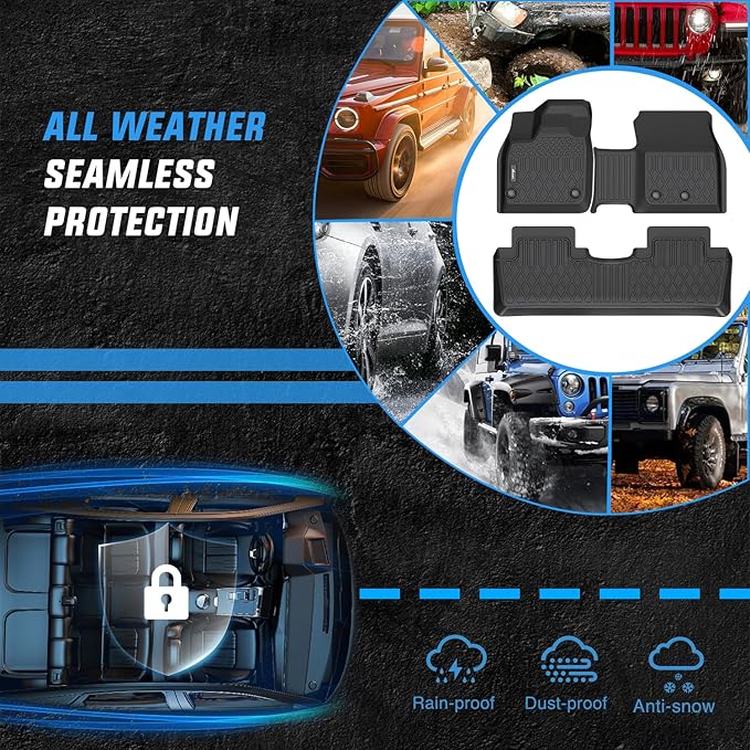 Nilight TPE Floor Mats for Nissan Ariya 2023 2024 2025,All Weather Custom Fit Heavy Duty Floor Liners