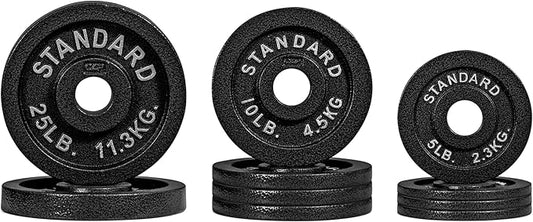 CAP Barbell 2-Inch Olympic Cast Iron Plate Weight Set | 75-285 lbs | Multiple Options