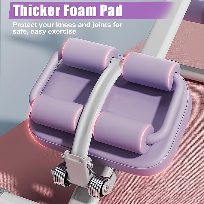 EPHESPORT Multifunctional Ab Machine, Adjustable Ab Workout Equipment, Ab ＆ Sit Up Machine for Stomach Workout, Foldable Abdominal Trainer With Knee and Back Protection, Full Body Workout for Home Gym