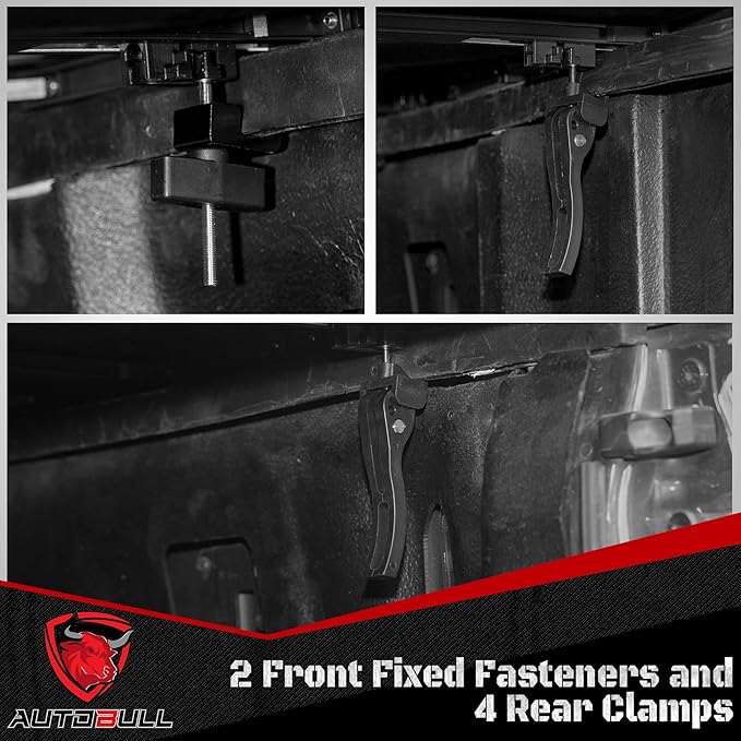 Soft Quad Fold tonneau Cover Compatible with 2007-2025 Chevy Silverado & GMC Sierra 1500/2007-2019 2500 3500HD 6.6ft Bed (78.9"), Not for CarbonPro Bed, Vinly Top Alloy Steel Structure