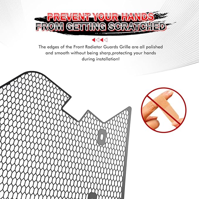 3Pcs Black Upgraded Front Radiator Guards Grille,Aluminum Body Bumper OEM Style Front Outer Grill Guard Protection Screens Grille Vents Insert Mesh Set for Corvette C8 Z06 2023+/E-Ray 2024+