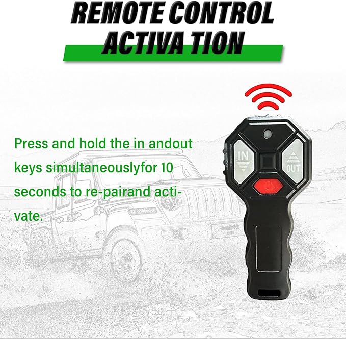 TYT 3500 lb ATV Winch, 12V DC Electric Winch with Wireless Remote and Wired Switch, 7/32"x 30FT Synthetic Winch Rope with Fairlead and Winch Mounting Plate