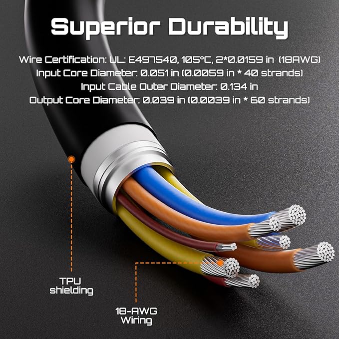 Slim Car Charger Cable for Zebra Symbol Handheld Barcode Scanners - Compatible with TC77, TC70, TC72, TC75, TC70X, TC75X, TC77HL, TC700K - Portable Vehicle Battery Charger, CHG-TC7X-CLA1-01