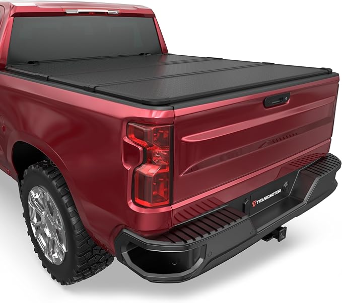 Hard Tri Fold Aluminum Truck Bed Tonneau Cover Compatible for 2007-2013 Chevy Silverado/GMC Sierra 1500 Fleetside 3-Fold 5.8FT 69.3Inch