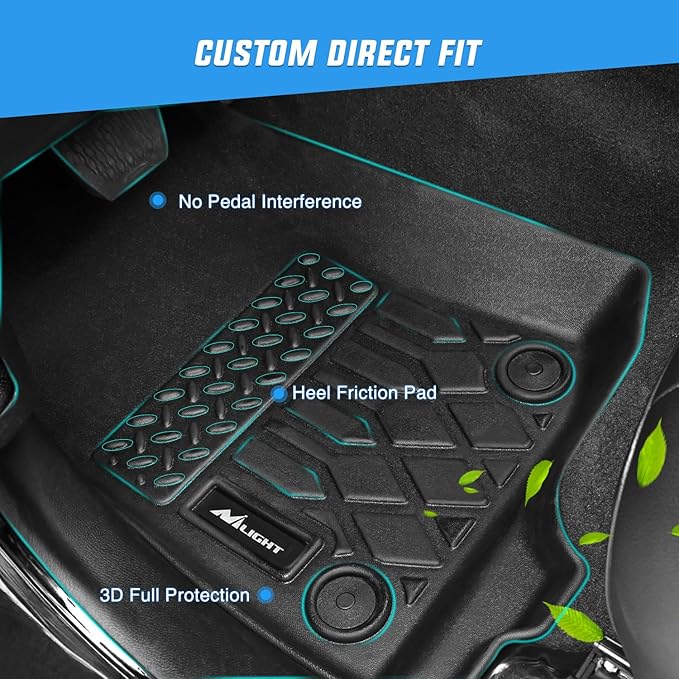 Nilight TPE Floor Mats for Nissan Pathfinder 2013 2014 2015 2016 2017 2018 2019 2020,2013 Infiniti JX3,2014-2020 Infiniti QX60,All Weather Custom Fit Heavy Duty Floor Liners