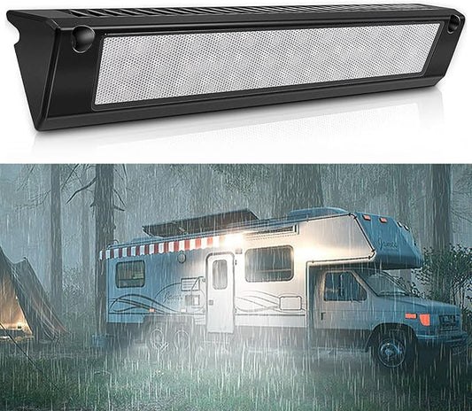 SKTYANTS 13" Exterior LED Flood Lighting Fixture, led rv Light Exterior Lights, 6000K Super Bright, 12V/24V DC, High Lumen Output Low Current Draw, IP 67 Waterproof for RV Boat