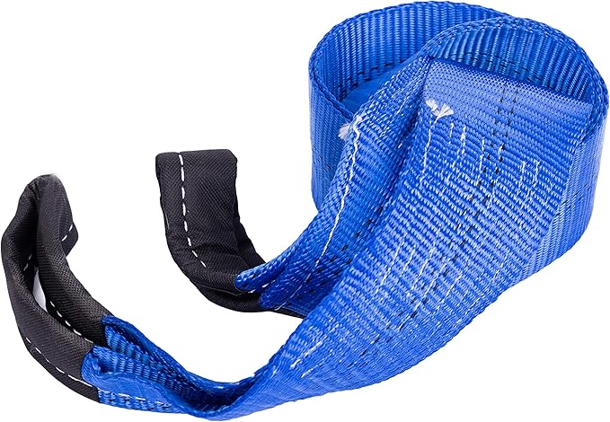 HFS(R) Blue Tree Saver, Winch Strap, Tow Strap 30,000 Pound Capacity(3X8FT)