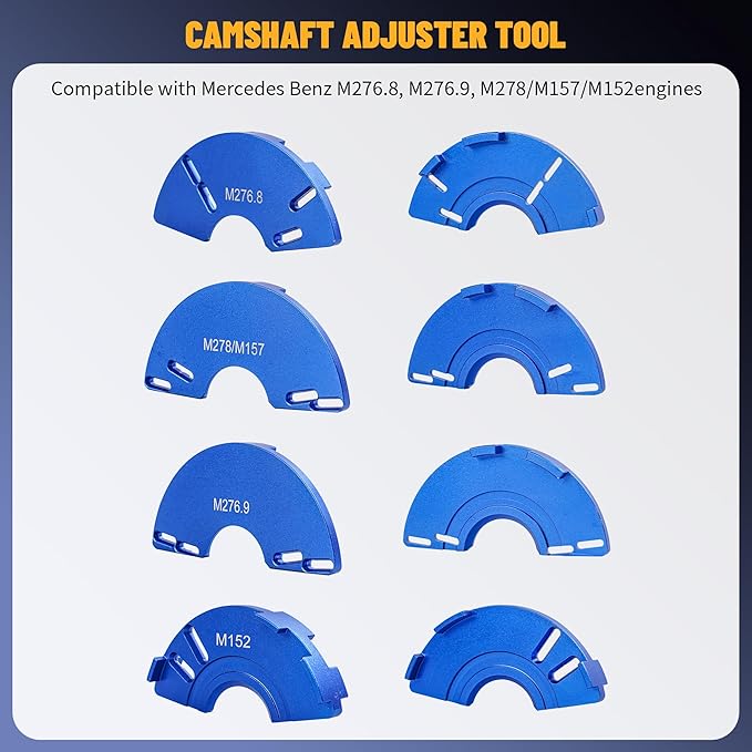 Engine Alignment Locking Timing Tool Kit with 4PCS Camshaft Adjuster Tool Kit, Compatible with Mercedes Benz M157/M276/M278, T60 & T100 Camshaft Scoket, Fuel Injector Puller