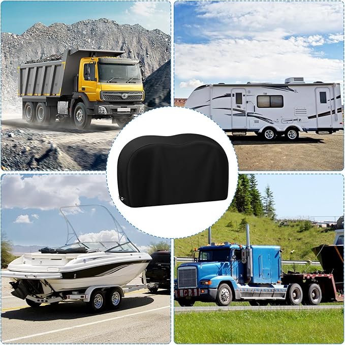 RV Tire Covers, Dual Axle Wheel Cover (2 Pack)，Black Waterproof Anti-UV Tire Coversfor RV/Truck/Trailer (2, 27"-30")
