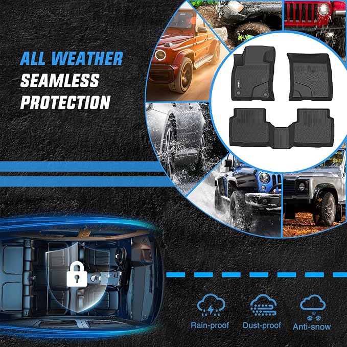 Nilight TPE Floor Mats for Ford Escape (NOT for Hybrid) 2020 2021 2022 2023 2024 2025,All Weather Custom Fit Heavy Duty Floor Liners