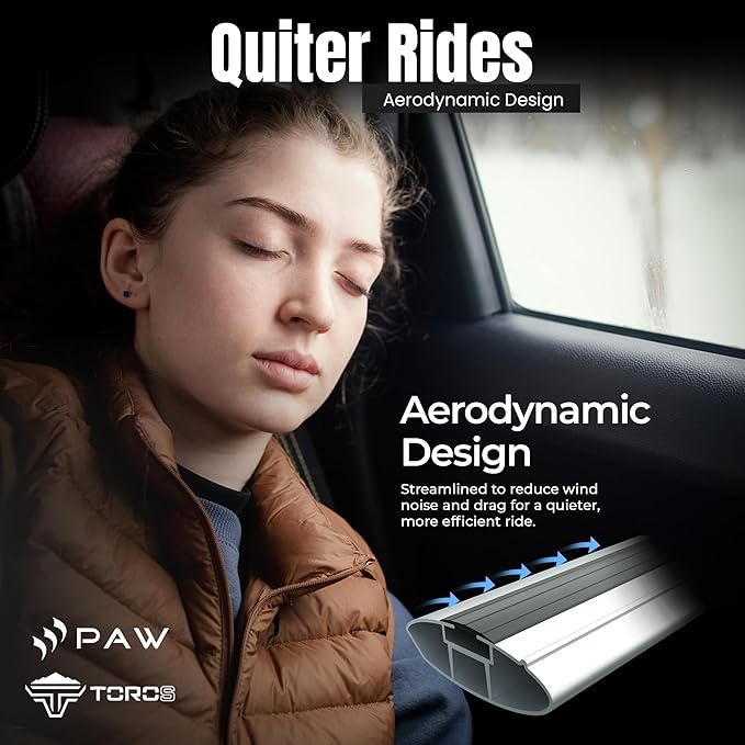 Fits BMW i4 Roof Rack Cross Bars – G26 with Factory Fixing Points, 330 lbs Capacity, Aluminum T-Slot Bars, Lockable, No-Drill Installation (Black)