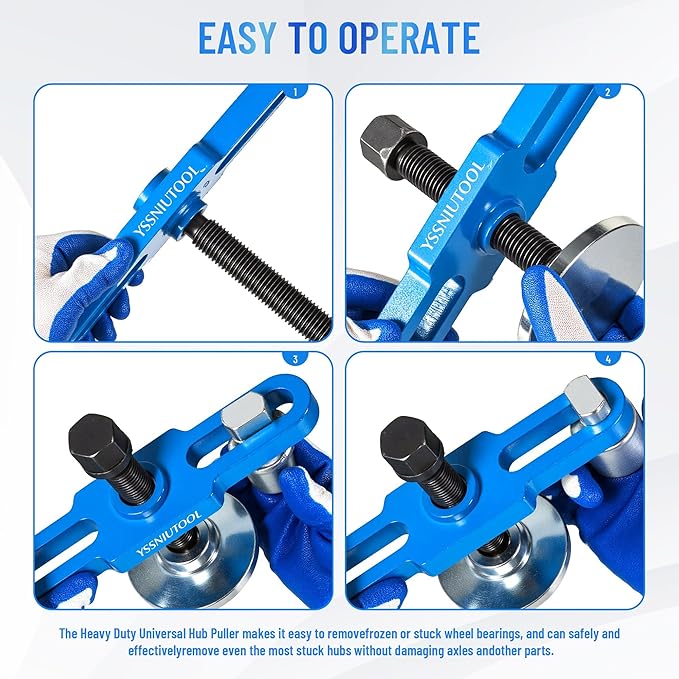 Universal Hub Puller for Commercial Trucks.Rear Axle Drive Axle Hub Puller Removal Tool for Class 6-8 Trucks.Rear Axle Wheel Bearing Puller Heavy Duty Hub Bearing Extractor for Trucks Semi-Trailers