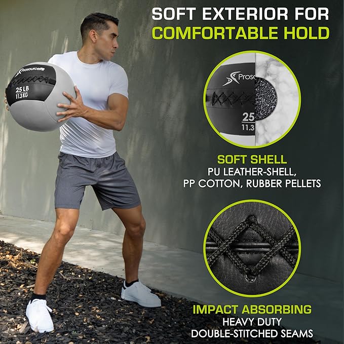 ProsourceFit Soft Medicine Balls, Wall Balls and Full Body Dynamic Exercises