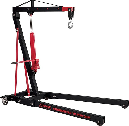 SUNEX TOOLS 5222 2-Ton Folding Engine Crane with Dual Pump Pistons