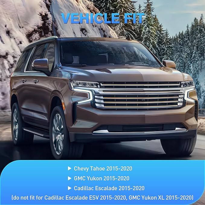 Nilight in Channel Rain Guards for Chevy Tahoe/GMC Yukon/Cadillac Escalade 2015 2016 2017 2018 2019 2020 Original Window Deflectors, Vent Window Visors-4PCS