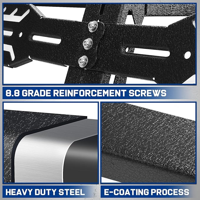 Overland Bed Rack for Full Size Truck 10.5" Bed Rack with 3 LED Lights Compatible with Ford/Dodge Ram/Toyota Tundra/Nissan Titan/Silverado(6.5FT) .Bed Rack for Roof Top Tent