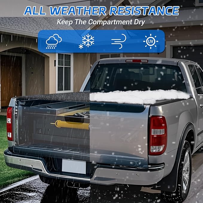 PZ Soft Roll Up Truck Bed Tonneau Cover Compatible with 2007-2013 Chevy Silverado GMC Sierra 1500 07-14 2500HD 3500HD 6.5 ft Bed Fleetside Vinyl (excl '07 Classic)