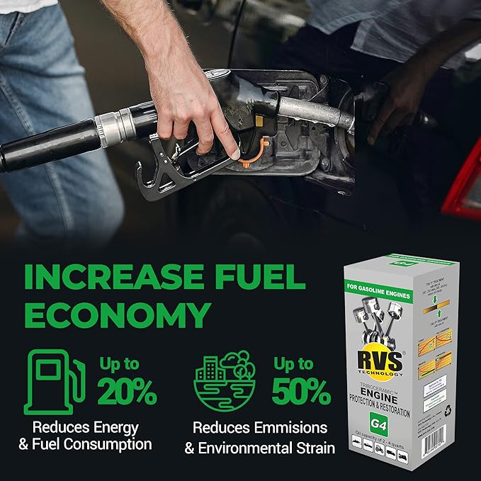 G4 Engine Oil Treatment, for Gasoline Engines with a Motor Oil Capacity up to 4 quarts; Save Fuel, Boost Power and Safely Restore and Protect Your Car, Truck, and All Other Engines