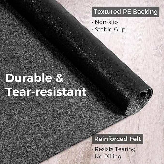WELKIN Oil Spill Mat (60" x 36"), Absorbent Oil Pad Protects Floor, Garage Floor Mat for Under Car Driveway, Waterproof Backing, Durable & Cuttable