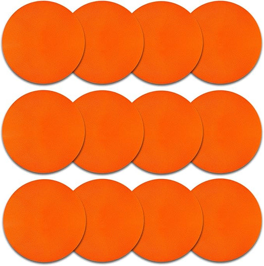 Spot Markers Rubber Floor Dots 9inch Non Slip Agility Dots Flat Cones for Kids Sports Soccer Basketball Training, Social Distancing, Preschool Kindergarten Classroom