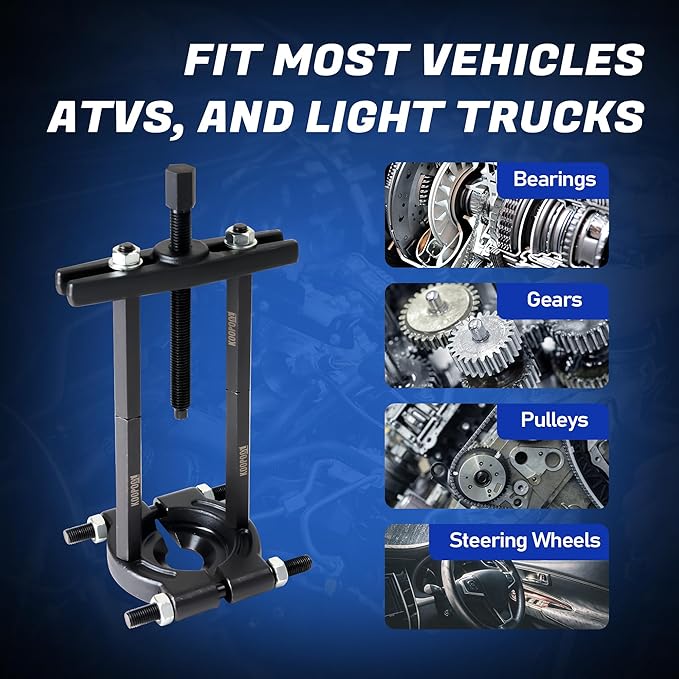 Bearing Puller and Splitter Kit, Separator and Puller Set, Pinion Bearing Puller and Wheel Removal Tool, 5 Ton Capacity Bearing Separator with 2’’ and 3’’ Bearing Separator Jaws, 14Pcs (Blue)