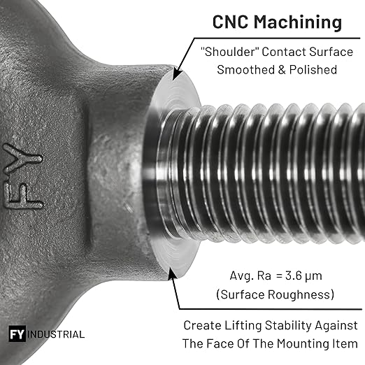 10 Pcs Lifting Shoulder Eye Bolts 1/4"-20 X 1