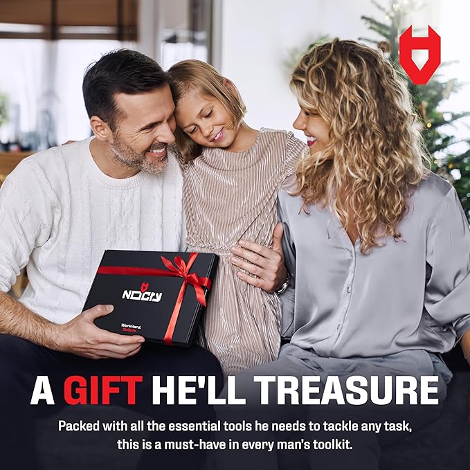 NoCry Telescoping Magnetic Pickup Tool Set for Father's Day Gift — Magnetic Wristband, Extendable Mechanic Mirror, Telescoping Pen, 360° Flexible Flashlight, 3-in-1 Screwdriver — Magnetic Tool Set