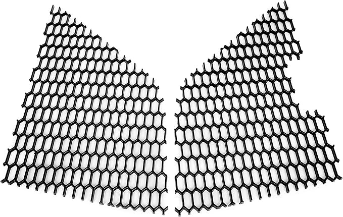 KUAFU Front Radiator Protective Grill Guard Insert Compatible with 2020-2023 Chevy Chevrolet Corvette C8 Front Lower Grill Vent Insert Grille Mesh Black Stretched Hexagon PP Plastic