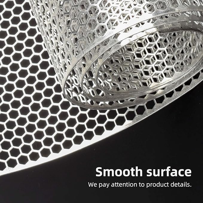 AggAuto 47x16 inches Car Pickup Truck Grill Mesh Spoiler Bumper Vent Aluminum Alloy Automotive Grille Insert Air Intake Racing Honeycomb Hole 6mm Spacing 1mm Silver