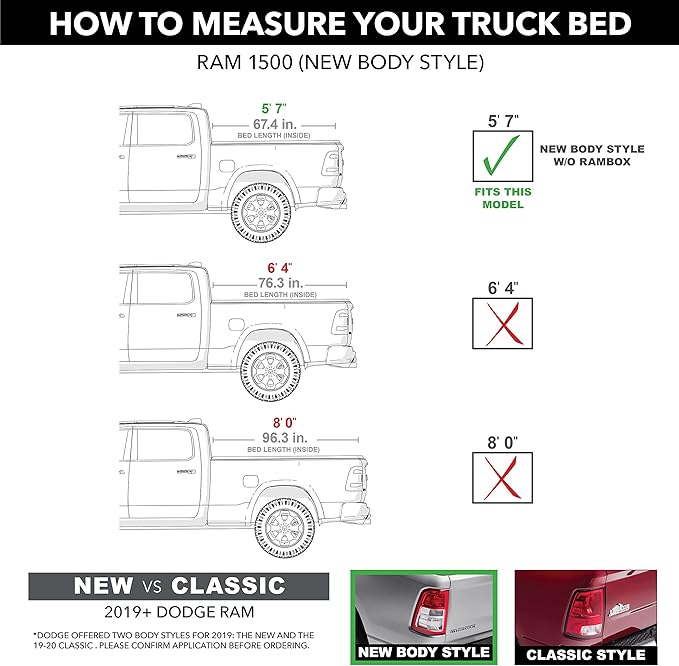 RealTruck BAK BAKFlip MX4 Hard Folding Truck Bed Tonneau Cover | 448226 | Fits 2020-2025 Ram 1500 (New Body Style) Works with Multi-Function (Splitgate) Tailgate 5' 7" Bed (66.75")