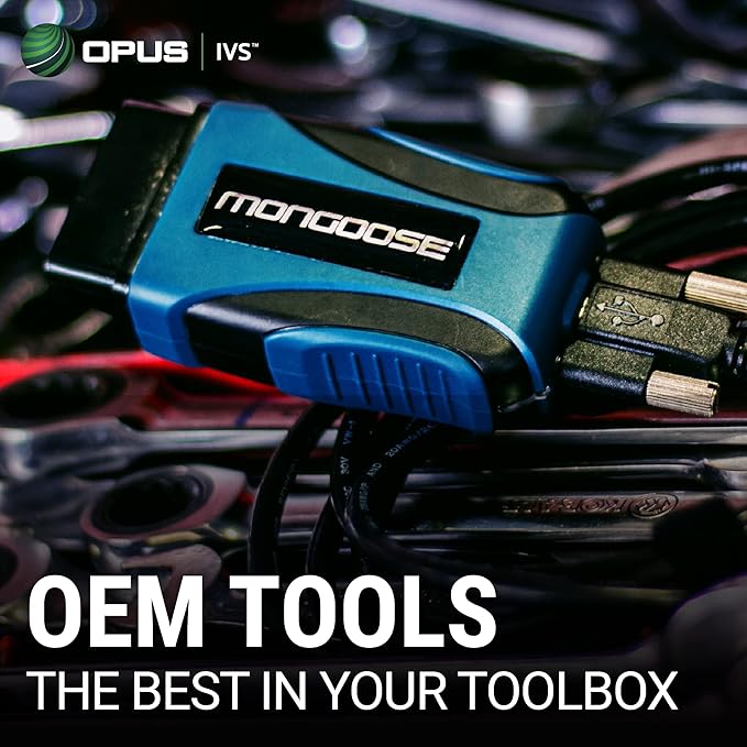 Opus IVS Mongoose-Plus J2534 OEM Vehicle Interface Cable - Designed for Chrysler/Dodge/Jeep OEM Reprogramming and Diagnostics