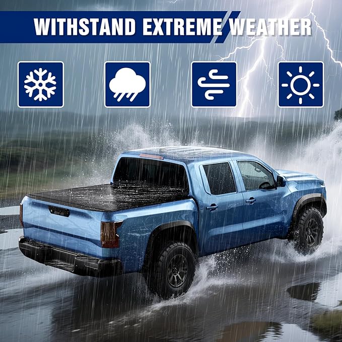 Low Profile Flip Up Truck Bed Tonneau Cover for 2005-2026 Nissan Frontier 5ft Bed (60")