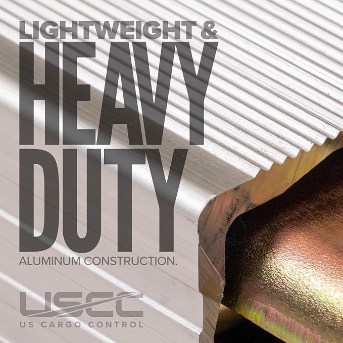 US Cargo Control E Track Load Bars 86"-97", 2,200 LBS Working Load Limit, Adjustable Aluminum Load Bars for Semi Trailers & Box Trucks, Shoring Beam or Decking Beam with Thumb Release