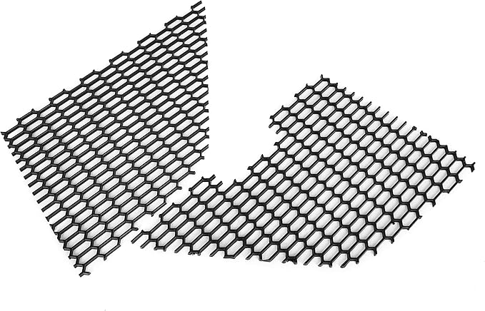 KUAFU Front Radiator Protective Grill Guard Insert Compatible with 2020-2023 Chevy Chevrolet Corvette C8 Front Lower Grill Vent Insert Grille Mesh Black Stretched Hexagon PP Plastic