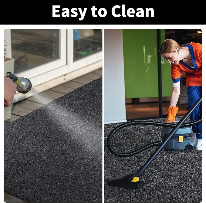 HOMBYS Extra Large Garage Floor Mats for Under Car, Dark Grey Garage Flooring Rug, Motorcycle Oil Spill Mat, Absorbent Oil Garage Parking Mat 8’10" x22', Non Slip and Waterproof Backing