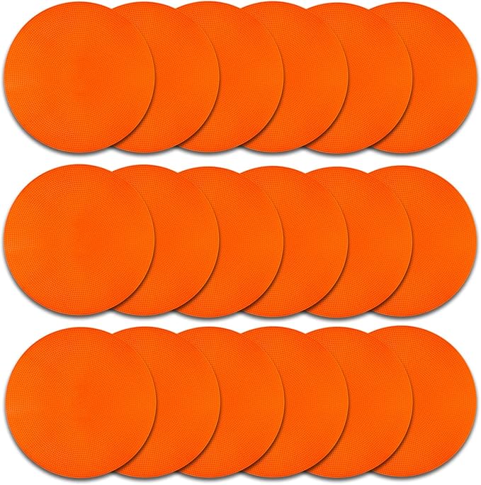 Spot Markers Rubber Floor Dots 9inch Non Slip Agility Dots Flat Cones for Kids Sports Soccer Basketball Training, Social Distancing, Preschool Kindergarten Classroom