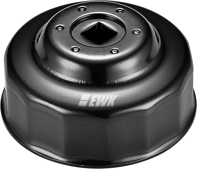 EWK 64mm 14 Flute Oil Filter Socket Wrench, Chrome Vanadium Steel with 3/8" Drive, Oil Change Tool Compatible for Toyota, Lexus, Scion