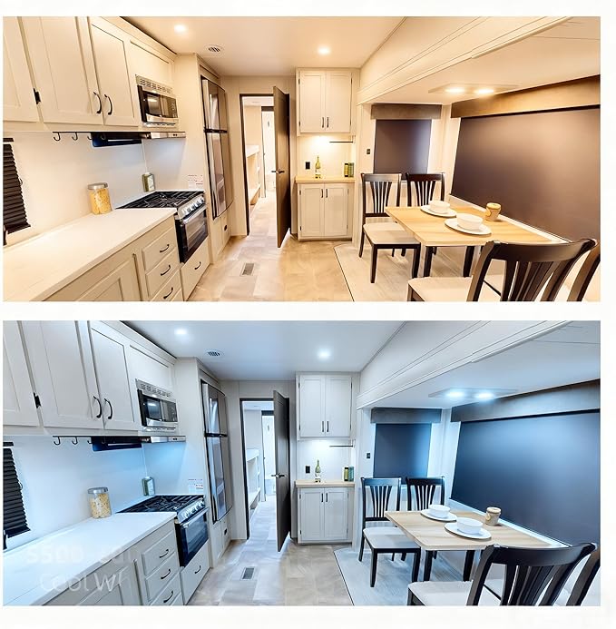 RV Boat Recessed Ceiling Lights, RV Puck Lights, 12V RV Lights Interior, Ultra-Thin RV Light Fixtures, High Brightness Camper Interior Light for RV Motorhome Boat